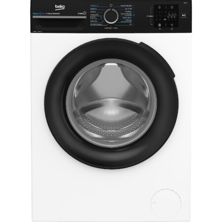 Lavadora Beko Energy Spin BM3WFSU39413 | 9 kg, 1400 rpm, Motor ProSmart™ Inverter, Vapor, Clase A – Blanco