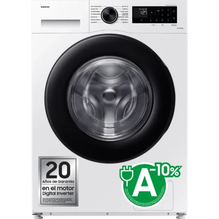 Lavadora Samsung WW90CGC04DAEEC (Reacondicionado - Excelente) | 9 kg, 1400 rpm, EcoBubble™, Clase A, SmartThings – Blanco