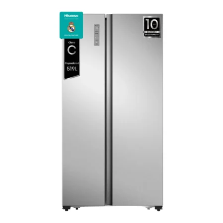 Frigorífico Americano Hisense RS677N4ACC Side by Side | 519L, No Frost, Fondo Reducido, Inverter – Inox