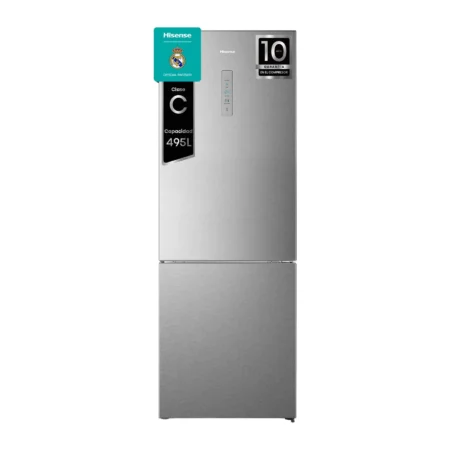Frigorífico Combi Hisense RB645N4BIC XXL | Ancho 70 cm, 495 L, Metal Tech Cooling, Motor Inverter – Inox