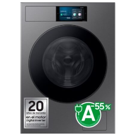 Lavadora Samsung Bespoke AI WF90F09C4SU3 | 9 kg, 1400 rpm, Autodosificación, Clase A, QuickDrive™ – Grafito