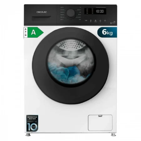Lavadora Cecotec Bolero DressCode 6150 Inverter A | 6 kg, 1000 rpm, Motor Inverter Plus, SteamMax – Multicolor