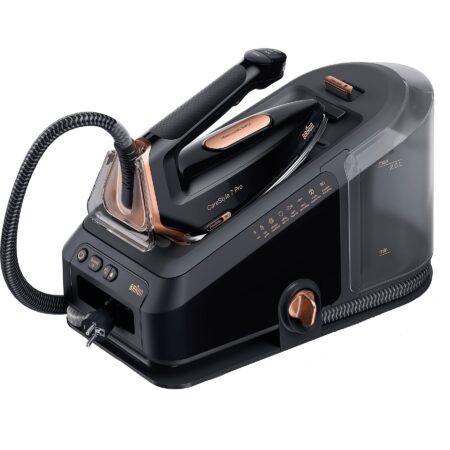 Centro de planchado - Braun CareStyle 7 Pro IS7286BK | 2.700 W, 8 bar, Golpe de vapor 650 g/min y Suela Eloxal Plus Negro