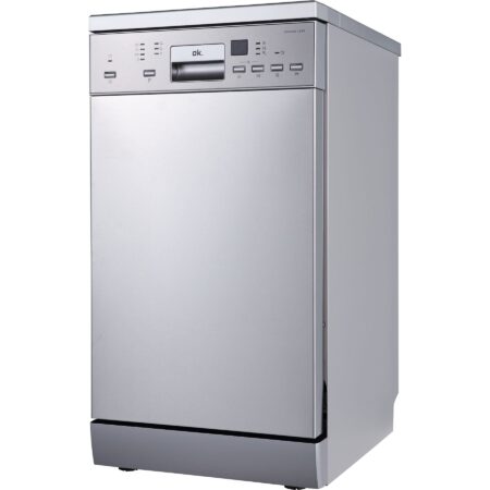 Lavavajillas ok. ODW 4551-1 E FS | 10 servicios, 45 cm, 7 programas, Media carga – Silver