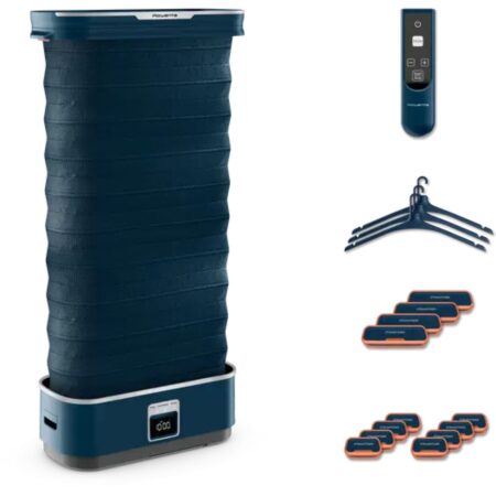 Robot de planchado vertical - Rowenta Care For You First | 1500 W, Desinfecta, Refresca y Elimina arrugas Azul y Terracotta