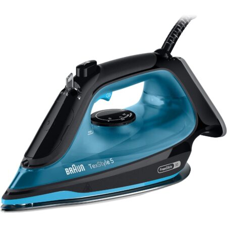Plancha de vapor - Braun TexStyle 5 SI5256BL | 2600W, Suela SuperCeramic, Golpe de vapor 210 g/min Azul