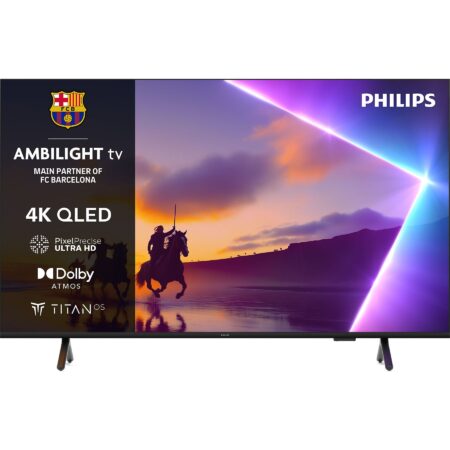 TV QLED 65" Philips Ambilight 65PUS8510/12 | UHD 4K, Titan OS y Sonido Dolby Atmos Negro Mate