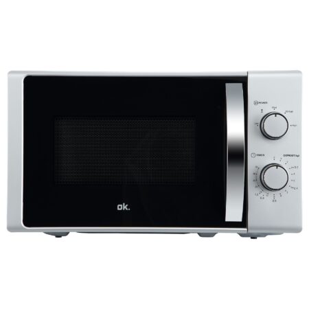Microondas ok. OMW 2024-3 S | 20 L, 700 W y Control Mecánico Plata
