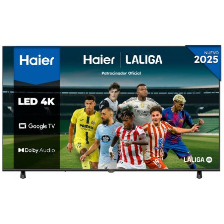 TV LED 55" Haier H55K85FUX Serie K85F | UHD 4K, Google TV y Diseño sin Marcos Negro