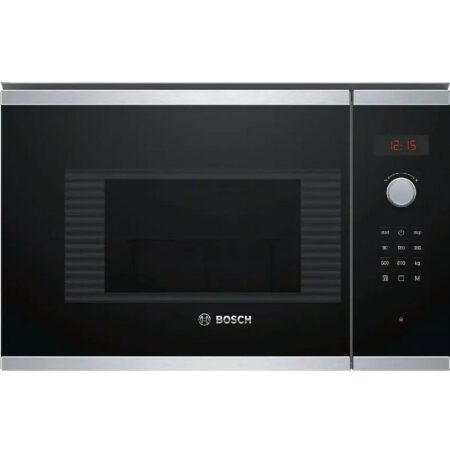 Microondas integrable Bosch Serie 4 BEL523MS0 | 20 L, Grill y 8 Recetas Gourmet Acero Inoxidable