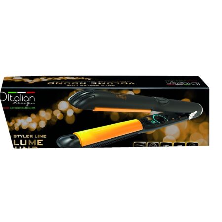 Plancha de Pelo Profesional Italian Design Gold Styler Volume Round | 230 °C, Placas Curvadas y Cerámica de Última Generación