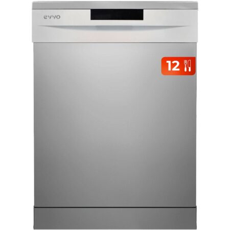Lavavajillas de libre instalación EVVO D1X | 60 cm, 12 Cubiertos, Acero Inoxidable
