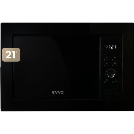 Microondas Integrable EVVO Mi30B | 21 L, Grill 1000 W y 8 Programas Automáticos Negro