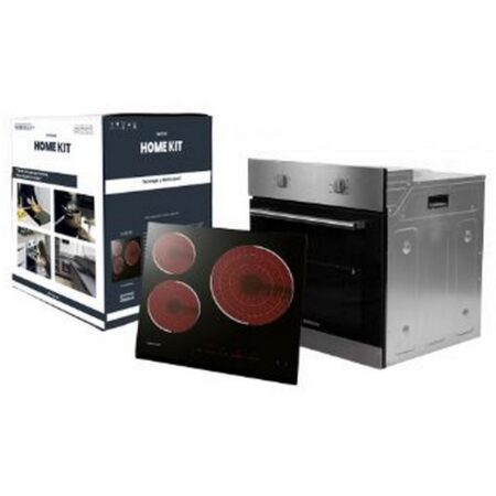 Pack Horno + Encimera INFINITON HV-BL70H23 | Horno 70 L y Placa Vitrocerámica 3 Fuegos Inox