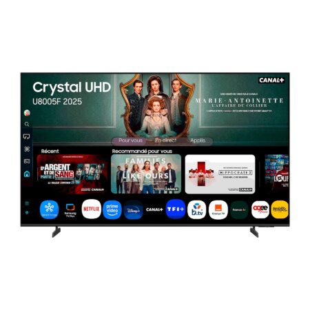 TV LED 65" Samsung TU65U8005FU | UHD 4K, Crystal Processor, One UI Tizen y Gaming Hub Negro