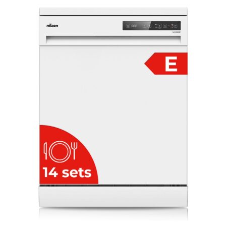 Lavavajillas Nilson NJ13600E | 14 servicios, 60 cm, Libre Instalación, 6 programas – Blanco