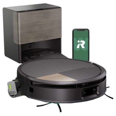Robot aspirador y friegasuelos - iRobot Roomba® Max 705 Combo | Rodillo PowerSpin™ con Calor, Succión 175x, LiDAR Pro y Base AutoWash™ Negro