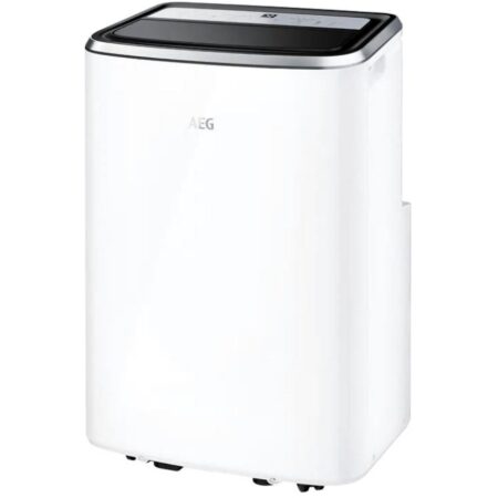 Aire Acondicionado Portátil AEG ChillFlex Pro AXP26U338CW | 9000 BTU, Eficiencia Clase A y Panel de Acero Inoxidable